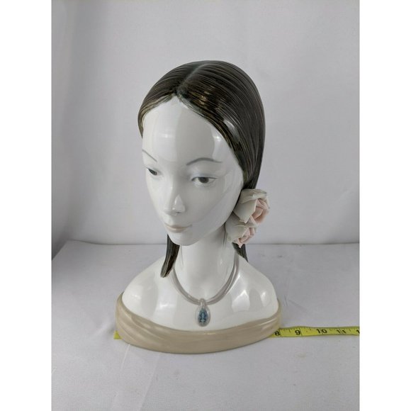 Vintage Llardo Maja Young Women's Porcelain Head Bust #4668 Retired Spain 1985 - Picture 10 of 12